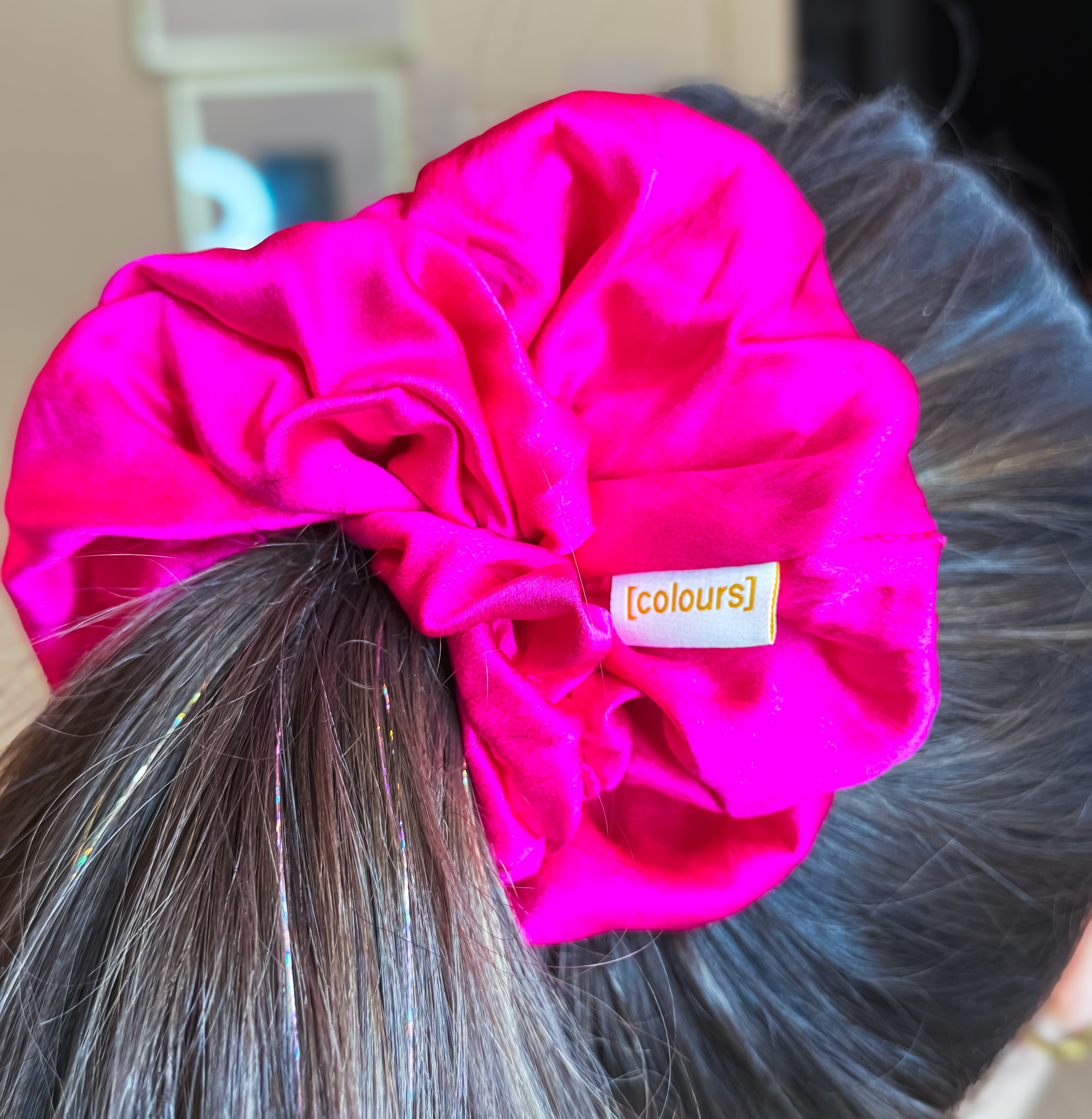 Mulberry Silk Scrunchie (Large) — Rose