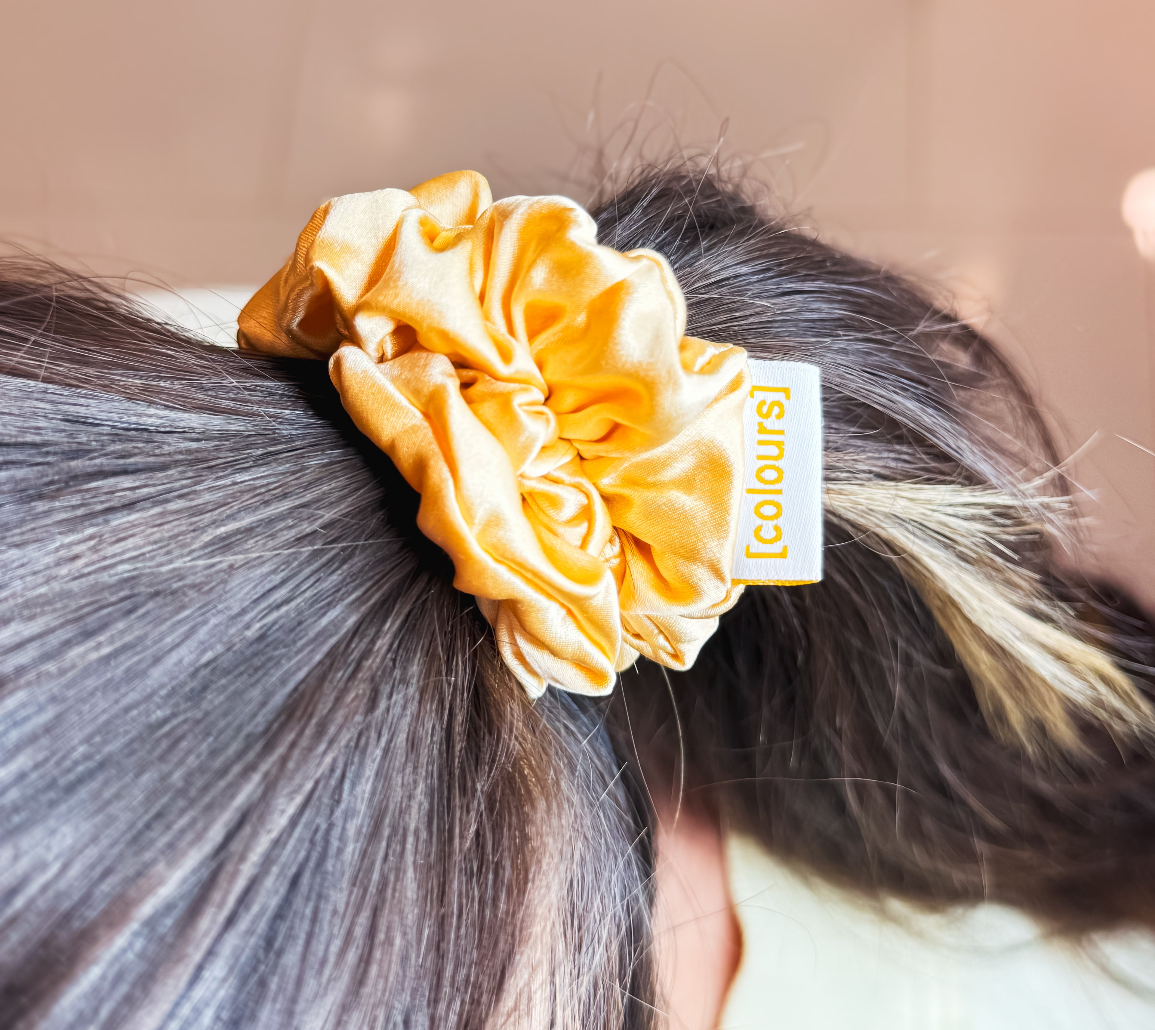Mulberry Silk Scrunchie (Small) — Gold