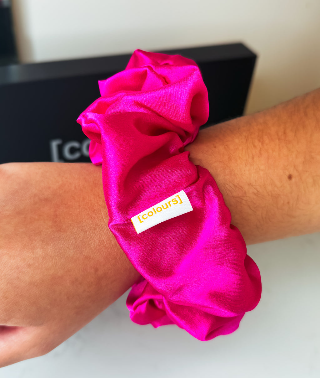 Mulberry Silk Scrunchie (Large) — Rose