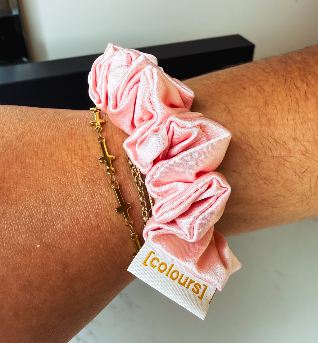 Mulberry Silk Scrunchie (Small) — Rose Gold