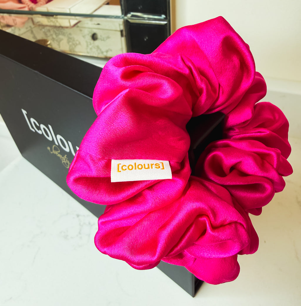 Mulberry Silk Scrunchie (Large) — Rose