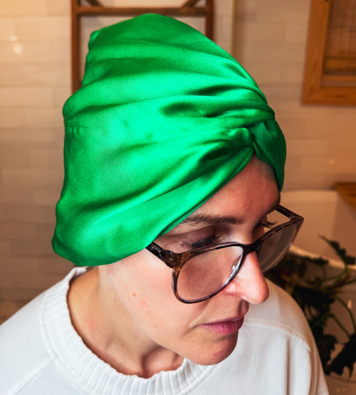 Mulberry Silk Bonnet - Emerald