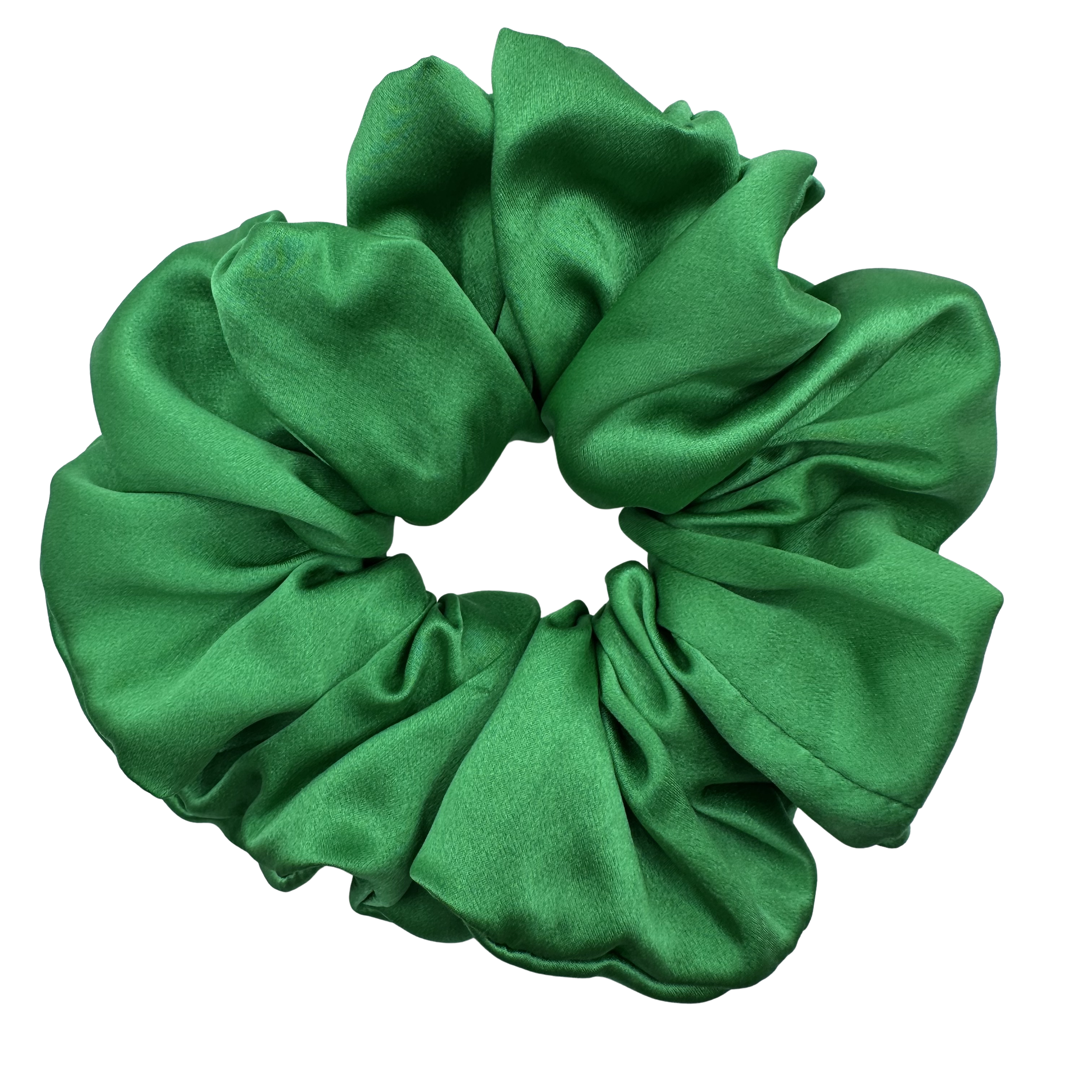 Mulberry Silk Scrunchie (Large) — Emerald